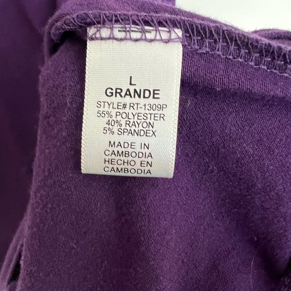 Zenana Outfitters Purple Relaxed Cut Out Tunic Size L - Picture 5 of 6